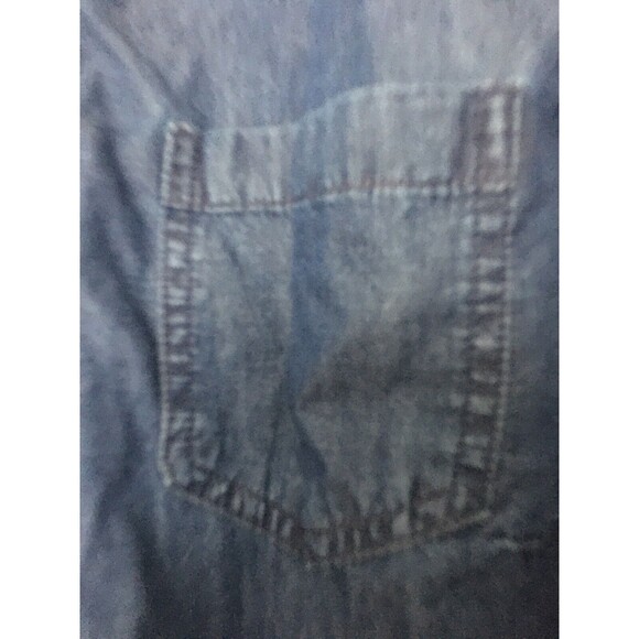 Faded Glory Women's Blue Long Sleeve Button-Up Jean Shirt Size Medium 8-10 - Picture 4 of 11